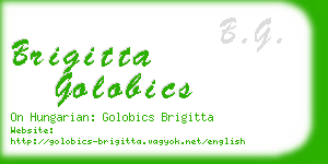brigitta golobics business card